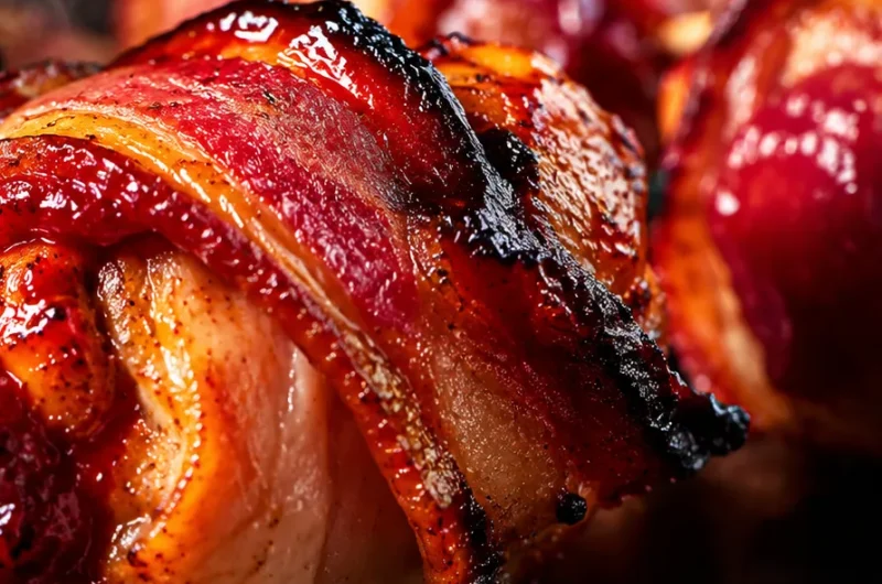 Oven-Baked Bacon-Wrapped Chicken Skewers