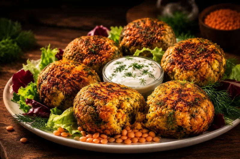 Crispy Red Lentil Patties